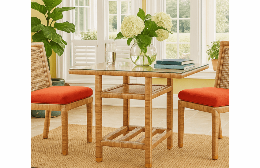 Braxton Culler Pine Isle Rattan Breakfast Table