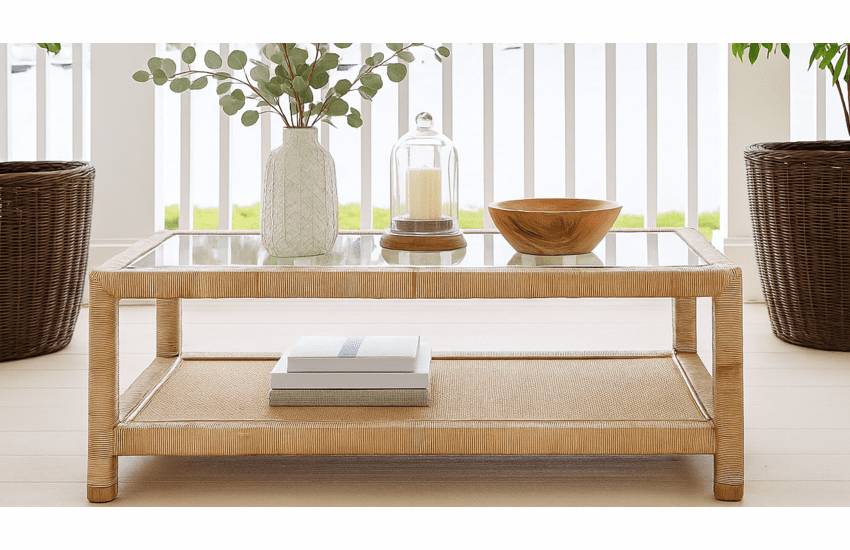 Braxton Culler Pine Isle Rattan Coffee Table