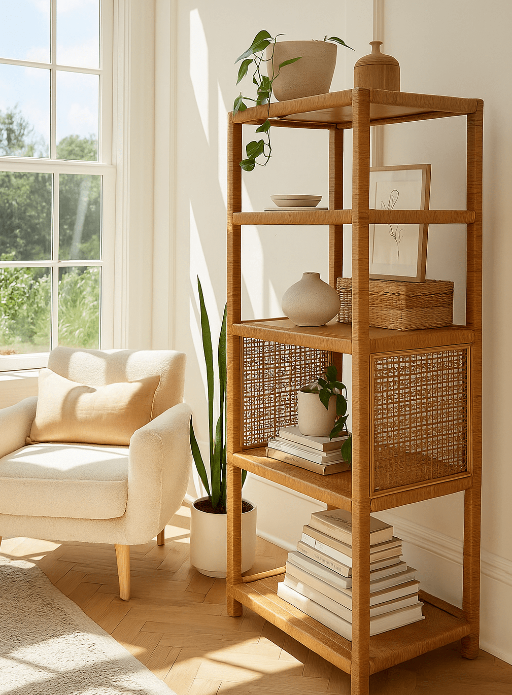 Braxton Culler Pine Isle Rattan Etagere
