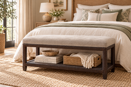 Braxton Culler Sabal Bay Wicker Bed Bench (Available in 30 Finish Choices)