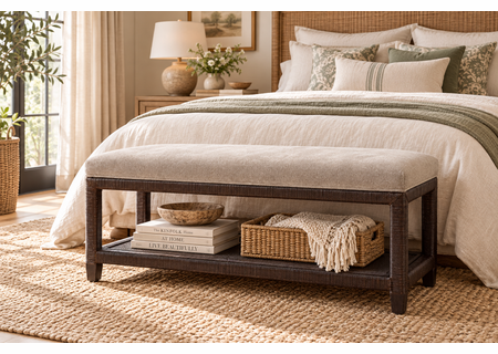 Braxton Culler Sabal Bay Wicker Bed Bench (Available in 30 Finish Choices)