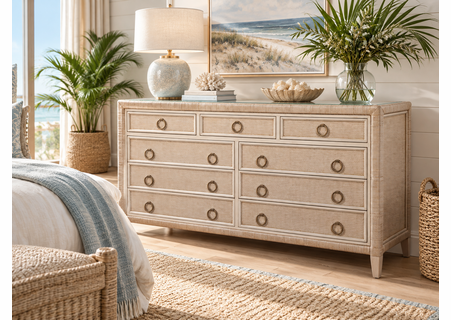Braxton Culler Sabal Bay Wicker Nine Drawer Dresser (Available in 30 Finish Choices)