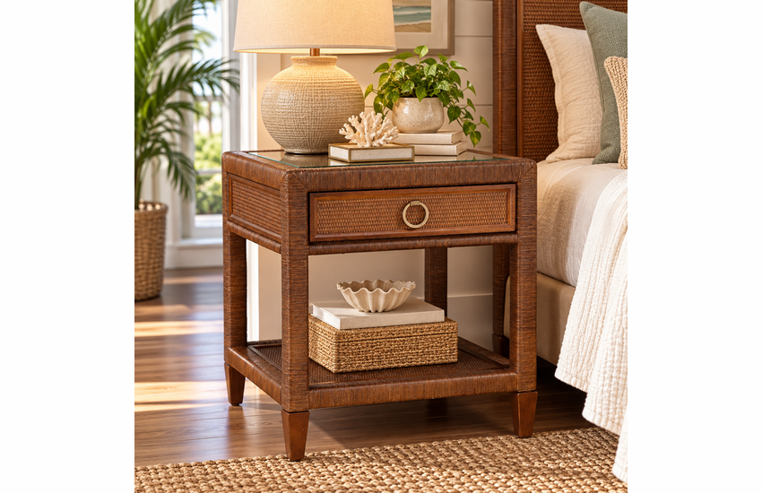 Braxton Culler Sabal Bay Wicker One Drawer Nightstand (Available in 30 Finish Choices)