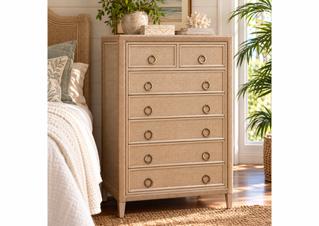 Braxton Culler Sabal Bay Wicker Seven Drawer Chest (Available in 30 Finish Choices)