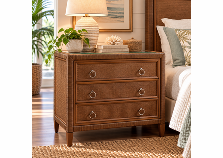 Braxton Culler Sabal Bay Wicker Three Drawer Chest (Available in 30 Finish Choices)