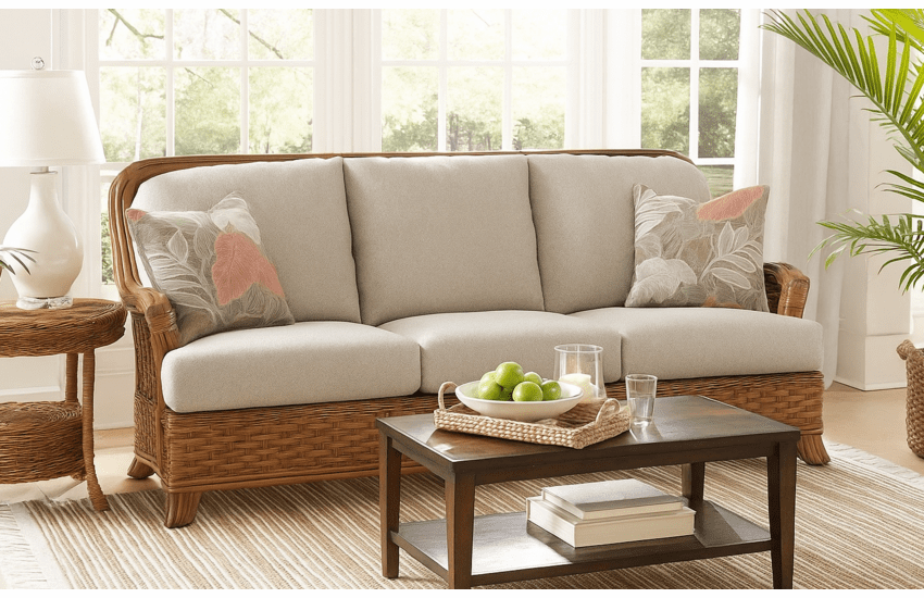 Braxton Culler Somerset Rattan Sofa