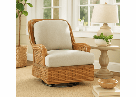 Braxton Culler Somerset Rattan Swivel Glider Chair