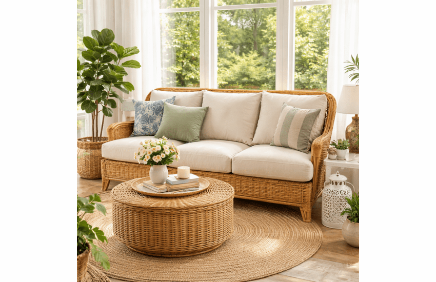 Braxton Culler Somerset sofa with Antique Beige Sunbrella