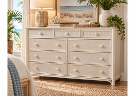 Braxton Culler Summer Retreat Wicker Nine Drawer Dresser (Available in 30 Finish Choices)
