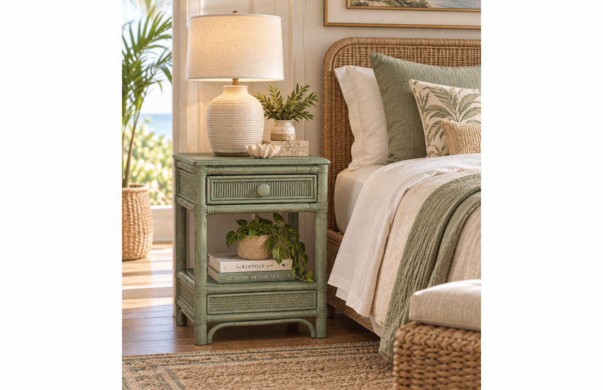Braxton Culler Summer Retreat Wicker One Drawer Nightstand (Available in 30 Finish Choices)