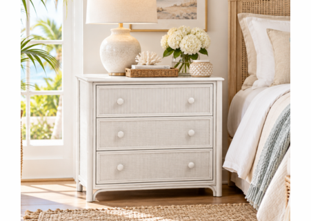 Braxton Culler Summer Retreat Wicker Three Drawer Dresser (Available in 30 Finish Choices)