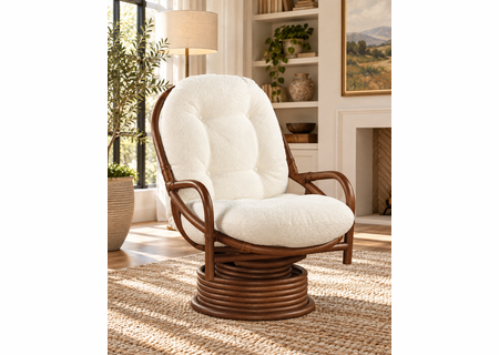 Braxton Culler Sunset Rattan Swivel Rocker Chair (Available in 30 Finish Choices)