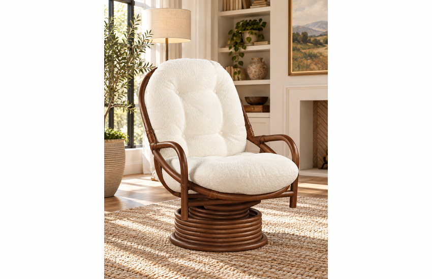Braxton Culler Sunset Rattan Swivel Rocker Chair (Available in 30 Finish Choices)