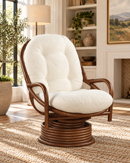 Braxton Culler Sunset Rattan Swivel Rocker Chair (Available in 30 Finish Choices)