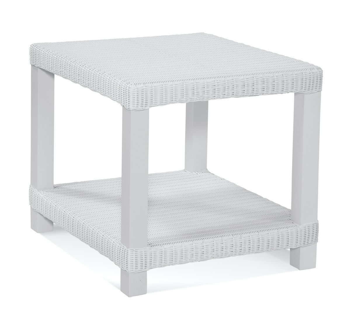 Braxton Culler White Tangiers Outdoor Wicker End Table