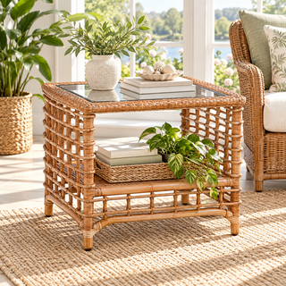 Braxton Culler Bridgehampton Rattan End Table (Available in 30 Finish Choices)