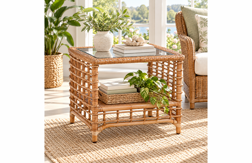 Braxton Culler Bridgehampton Rattan End Table (Available in 30 Finish Choices)