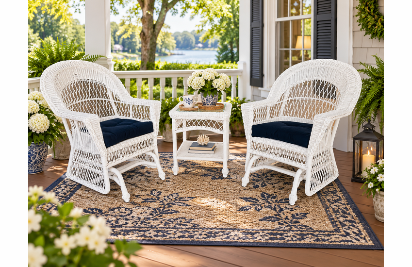 Cape Cod Outdoor Wicker Glider set of 3