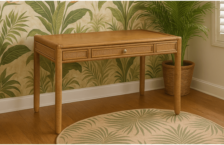 Captiva Wicker Desk (Available In 8 Color Finishes)