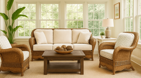 Casablanca Wicker Set of 3- Sofa and 2 Chairs