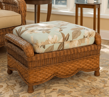 Casablanca Wicker Ottoman
