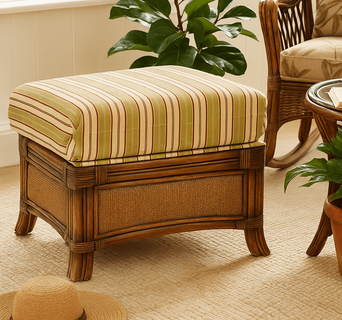 Clearwater Rattan Ottoman