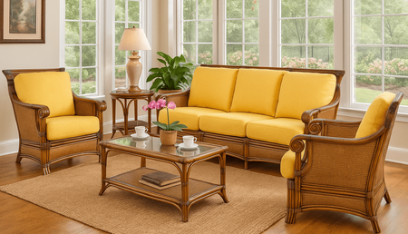 Clearwater Rattan Set of 3: Sofa and 2 Chairs