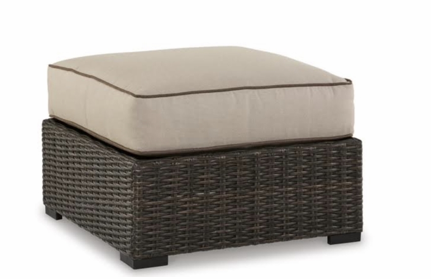 Coastal Bay Outdoor Wicker Ottoman 