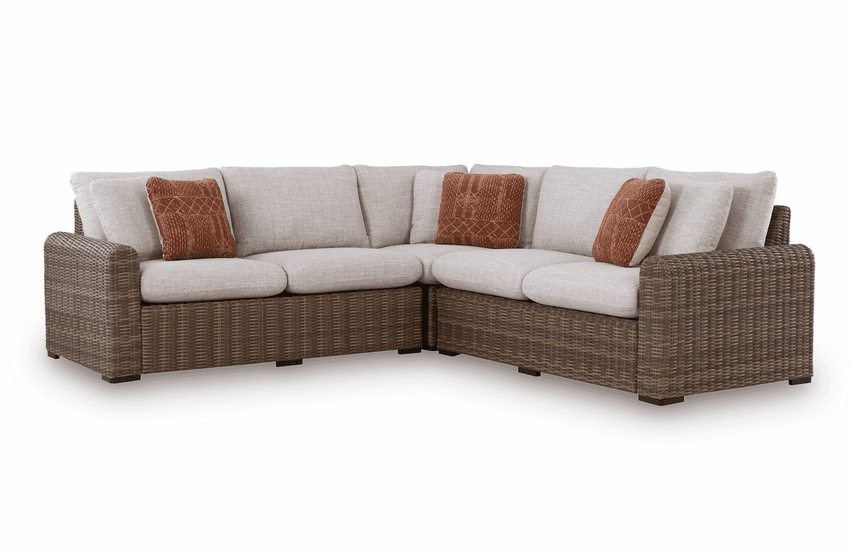 Coral Island 3 Piece Outdoor Wicker Sectional
