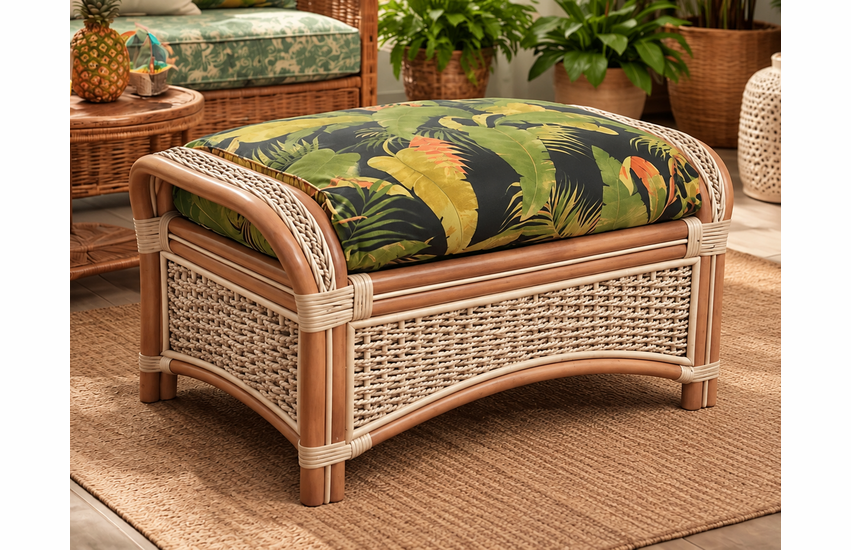 Crestwood Bay Rattan Ottoman