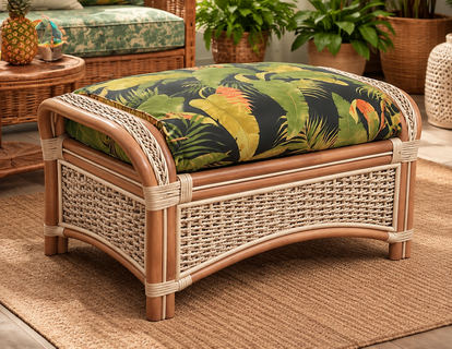 Crestwood Bay Rattan Ottoman