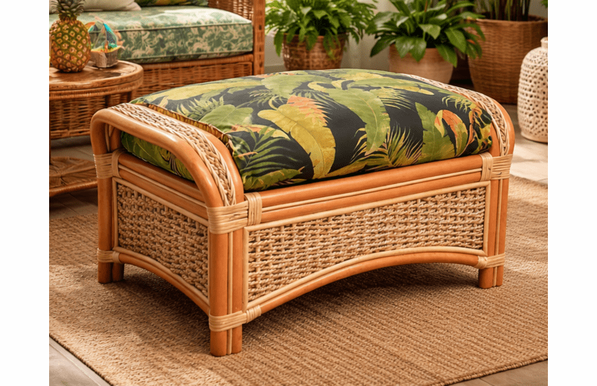 Crestwood Bay Rattan Ottoman