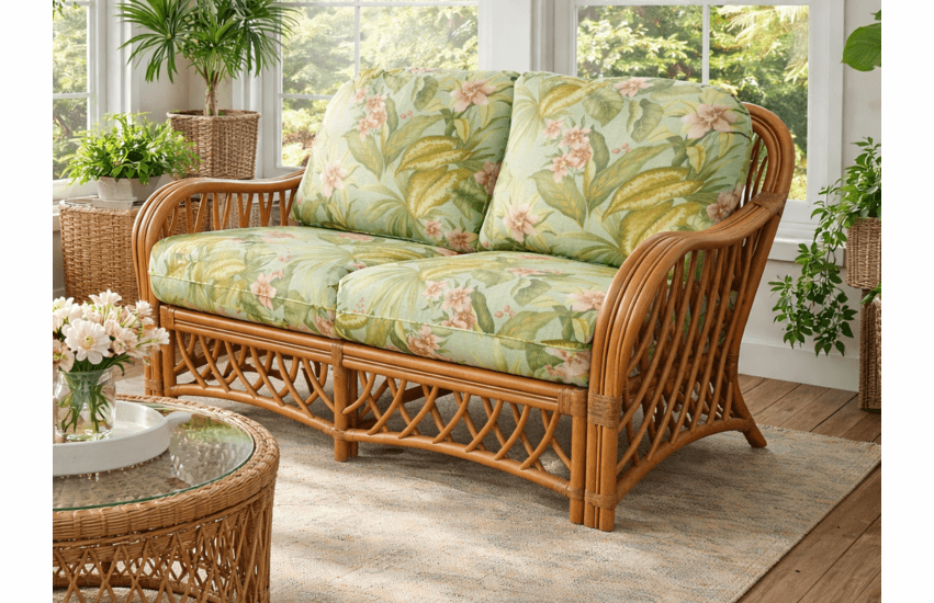 Crystal Lake Rattan Loveseat