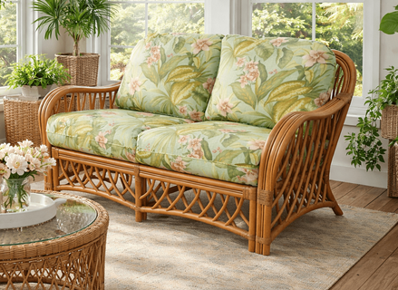 Crystal Lake Rattan Loveseat