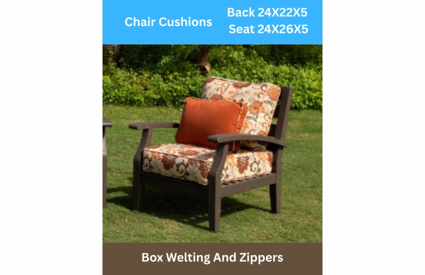 Deep Seating Chair Cushion Set: Back 24X22X5 Seat 24X26X5