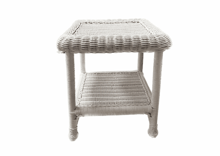 Diamond Wicker End Table 