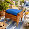 Diamond Wicker Ottoman-Natural Wicker 