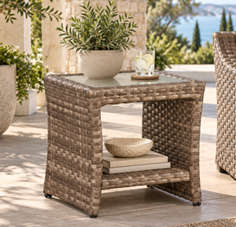 Driftwood Bay Outdoor Wicker End Table