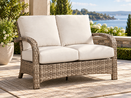 Driftwood Bay Outdoor Wicker Loveseat