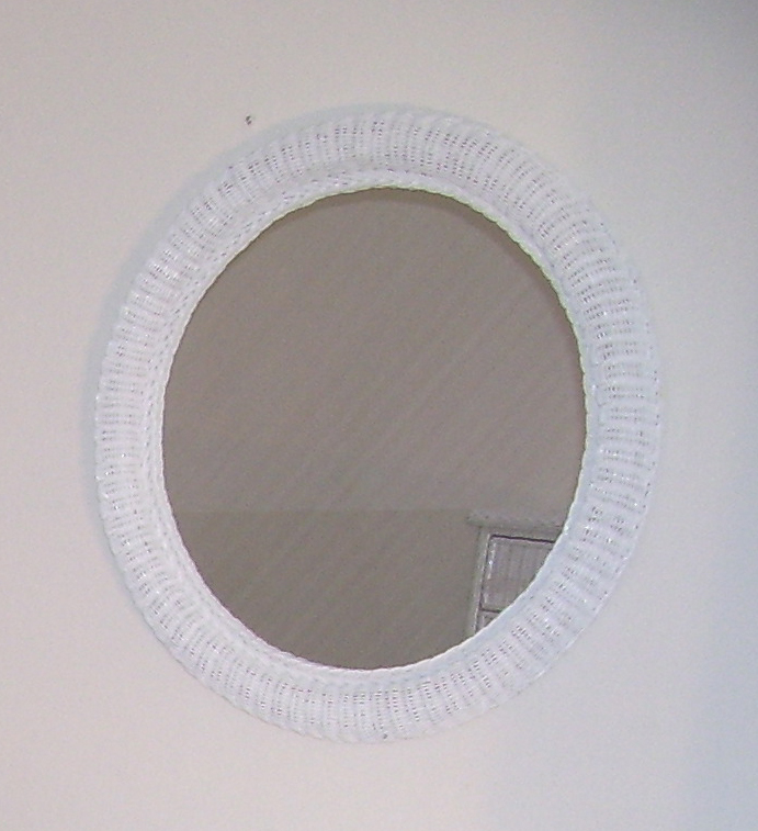 Wicker Mirror 24" Round Wicker Paradise