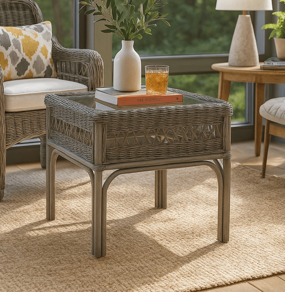 Triangle Rattan End Table Braxton Culler Everglades Rattan End Table