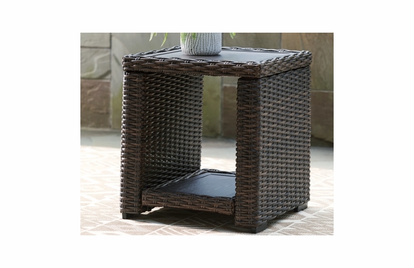 Grasson Outdoor Wicker End table