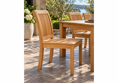 Kingsley Bate Chelsea Dining Side Chair Replacement Cushion with ties