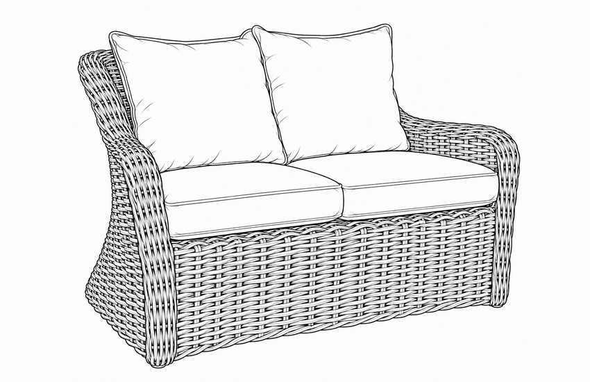 Kingsley Bate Sag Harbor Loveseat Replacement Cushions