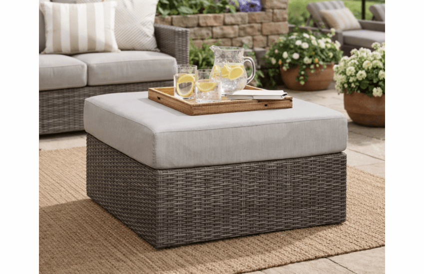 Lane Venture Ashford Wicker Ottoman