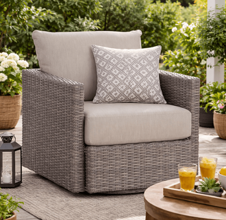 Lane Venture Ashford Wicker Swivel Glider Lounge Chair
