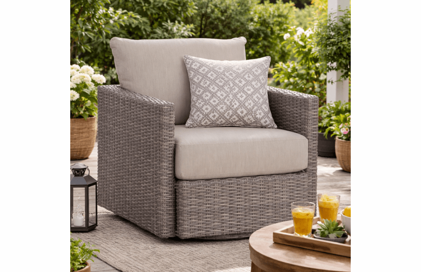 Lane Venture Ashford Wicker Swivel Glider Lounge Chair