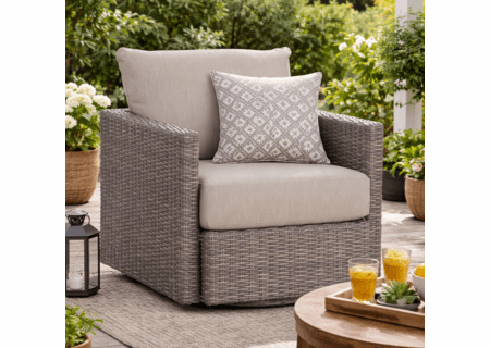 Lane Venture Ashford Wicker Swivel Glider Lounge Chair