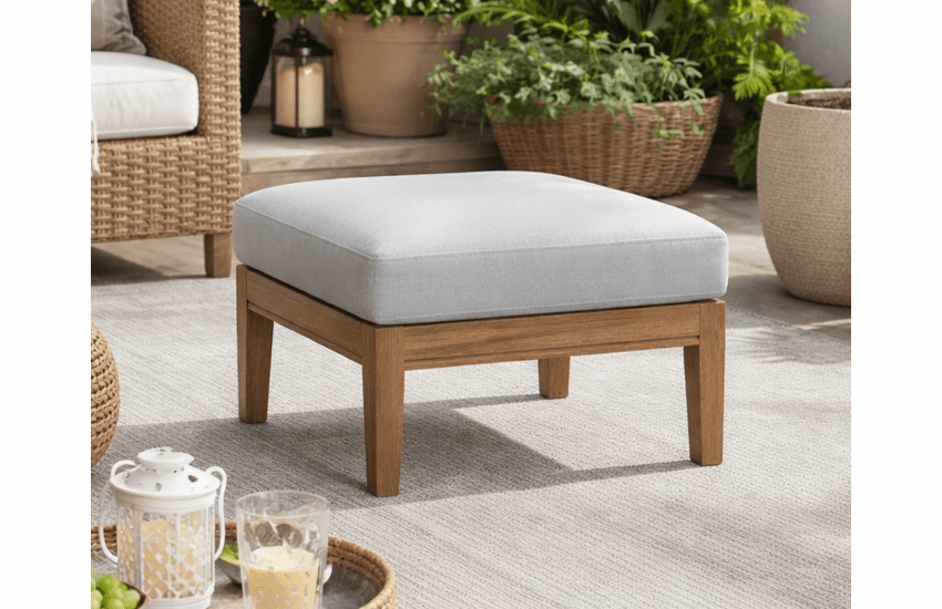 Lane Venture Carlsbad Teak Ottoman