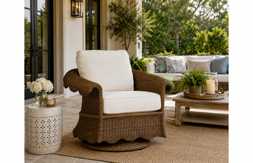 Lane Venture Cleary Swivel Glider Chair By Celerie Kemble Collection